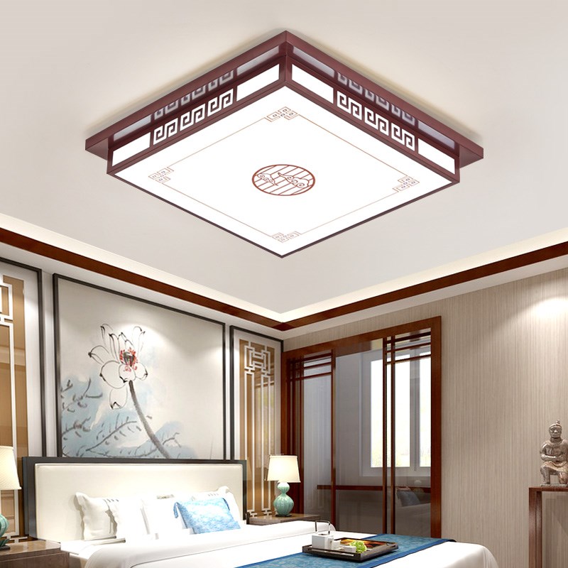 新中式吸顶灯客厅中国风简约古典禅意长方形大灯卧室过道餐厅灯具