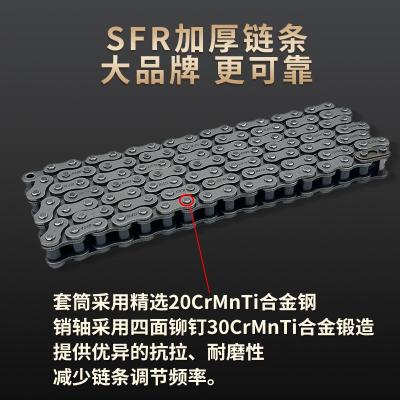 适用五羊本田统御WH125-7-8牙盘链条大小链盘链轮摩托车油封套链