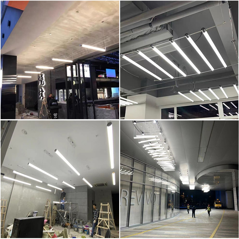 Led360度发光长条形压克力圆形长条灯通体全发光吊装LED灯灯管