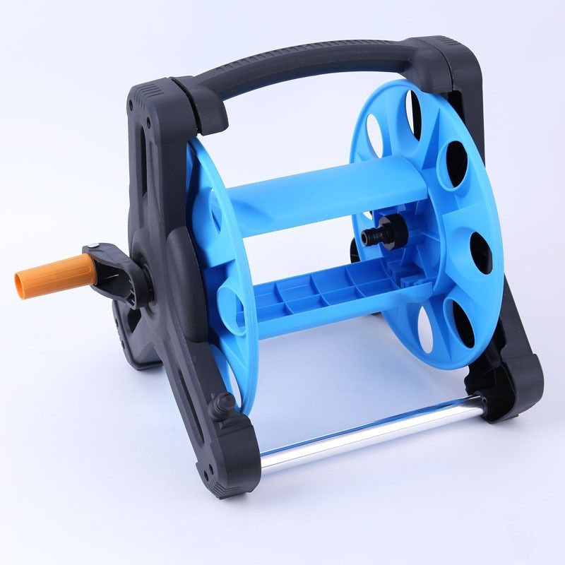 洗车水管收纳架子塑料转盘收纳车小号花园摇杆式省力卷管器