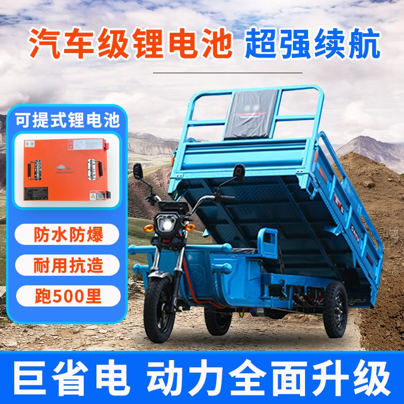 锂电池电动三轮车载货王家用电瓶车成人拉货三轮车农用车快递车