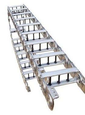 源头TL75框架型钢铝拖链  工程桥式不锈钢电缆穿线钢铝拖链厂家