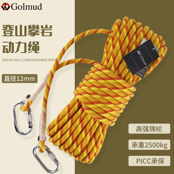 安全绳户外攀岩速降绳登山绳动力绳12mm高空作业绳锦纶绳子RL229