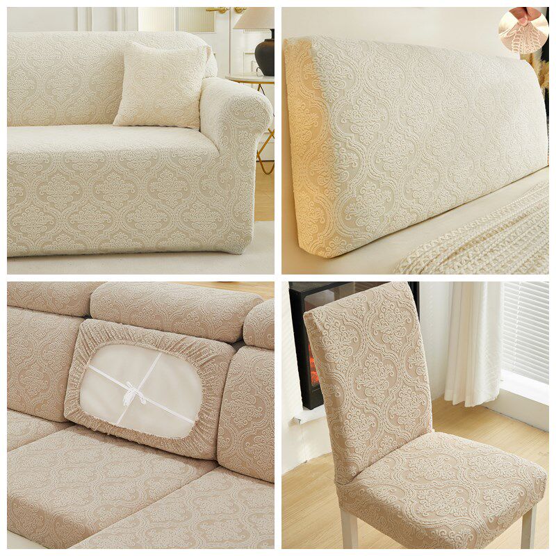 2025加厚万能通用椅子套罩坐垫靠背保护白色餐桌欧式皮实木板凳座