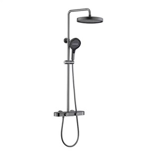 酒店简易花洒淋浴一整套增压恒温无顶喷全铜花洒套装暗装卫浴沐浴