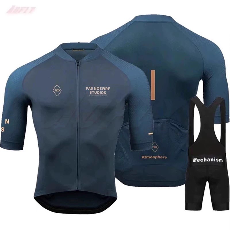 PAS骑行服夏季骑行短袖套装自行车服装山地车背带骑行裤公路车