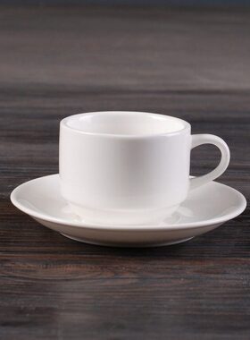 简约现代样板房客厅餐桌摆件 纯色陶瓷咖啡杯碟 家居软装配饰