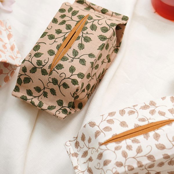 阳春小镇客厅抽纸盒纸巾盒布艺棉麻纸巾袋简约餐厅碎花纸巾套家用