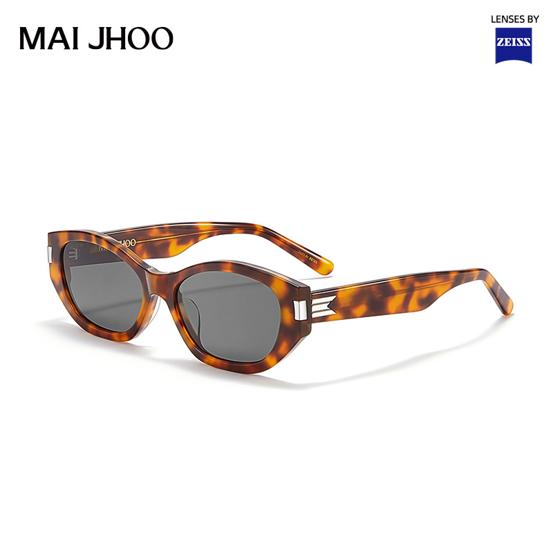 MAI JHOO复古玳瑁色猫眼墨镜女窄框防晒太阳镜遮阳镜Fashion Week