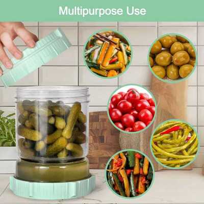 Pickle jar 厨房干湿分离器 泡菜罐 带过滤50盎司大容量 美国专利