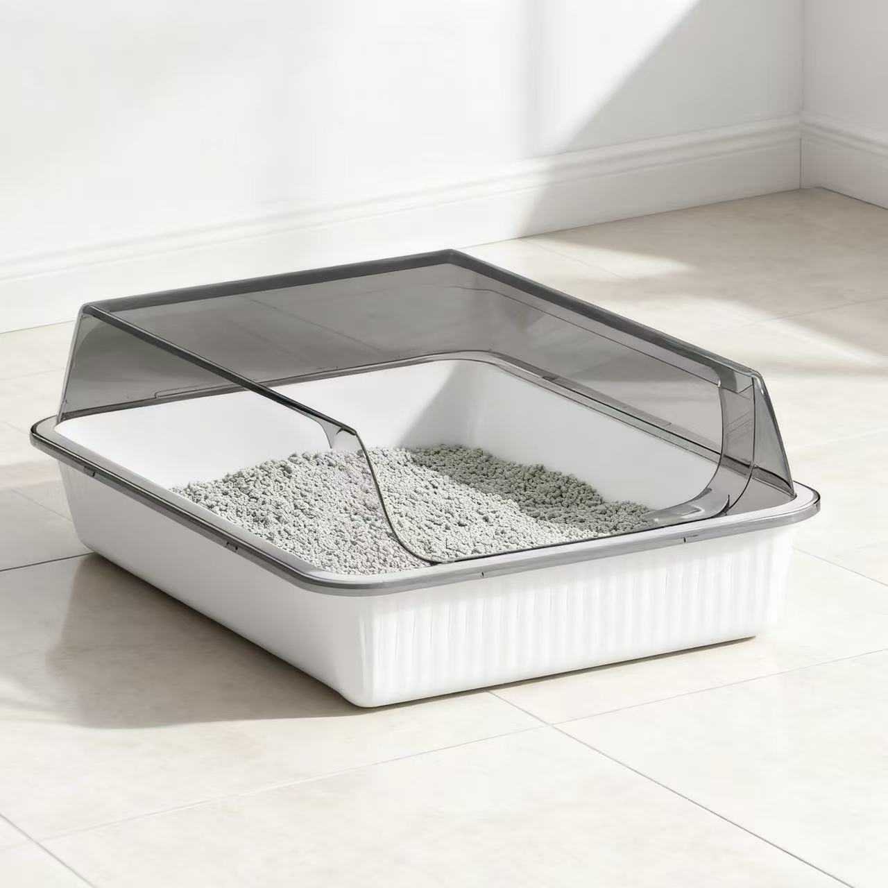 特大号塑料半封闭猫砂盆加厚超大号防外溅防带砂猫厕所隔臭猫沙盆