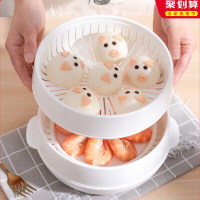 微波炉蒸笼蒸盒热馒头神器多层容器蒸米饭的碗多功能加热专用器皿