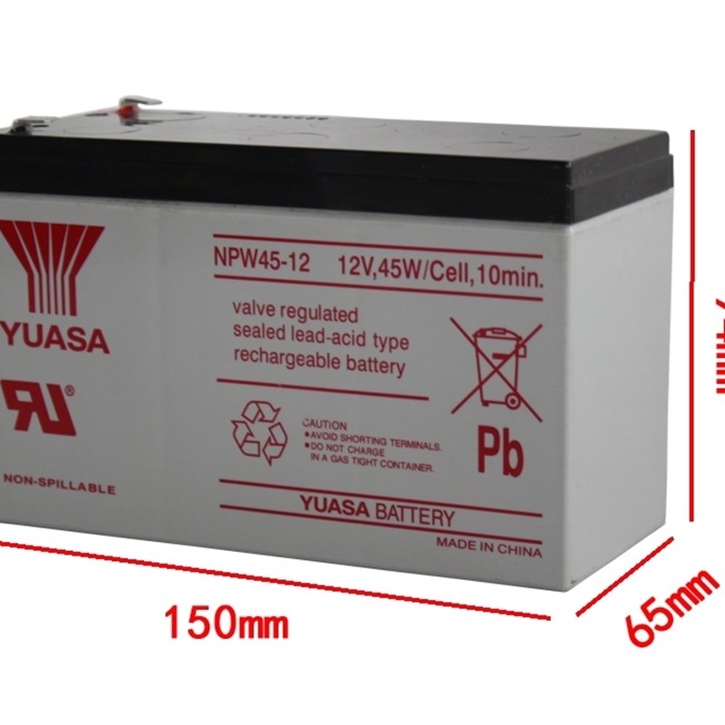 汤浅YUASA NPW45-12 UPS不间断电源 门禁供电12V 9AH 电瓶 蓄电池