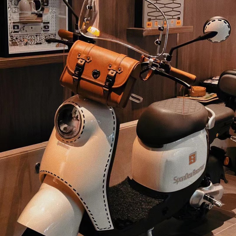 防水电瓶车摩托车复古改装哈雷边包重机车侧包杂物包边箱骑士尾包