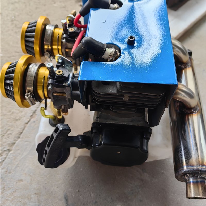 二冲程双缸割草机发动机双缸两冲程汽油机割草机打草机发动机