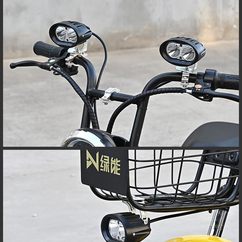 电动车摩托车LED前大灯超亮三轮车灯12V72V强光改装四轮汽车射灯