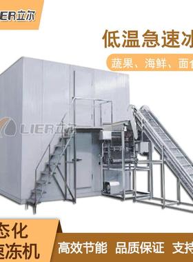 大型果蔬速冻设备花菜流态化速冻机水果蔬菜BQF压缩机单冻设备
