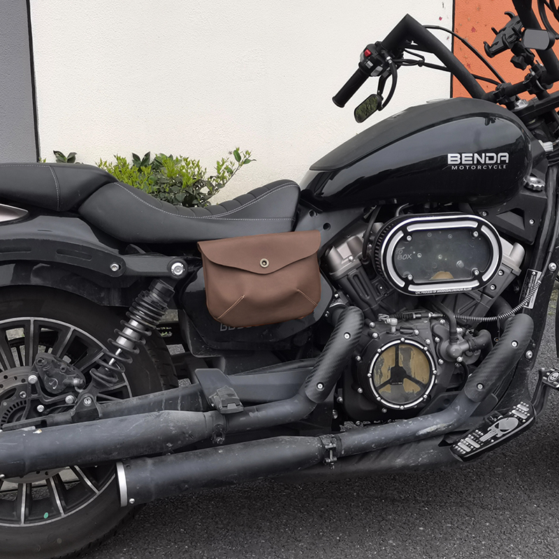 灰石300边盖包摩托车遮丑油箱侧边包机车黑色复古通勤装饰小挂包