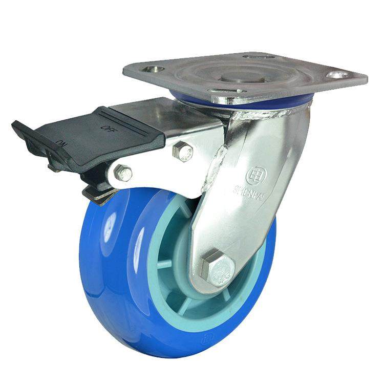 重型申蓝色脚轮/脚轮天津/天鹏天龙脚轮不锈钢脚轮