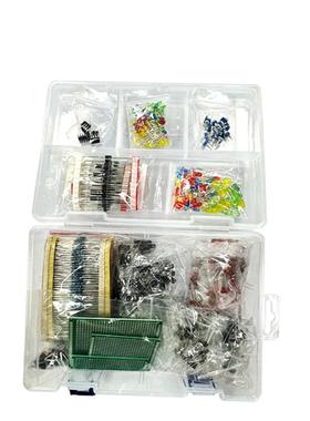 1900pcs电子元件包电容器电阻器二极管LEDDC插孔PCB套件