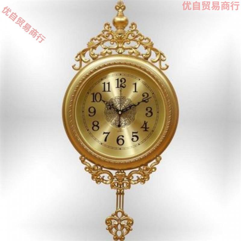 北极星英寸摇摆挂钟复古创意客厅静音石英钟欧式家用卧室时钟