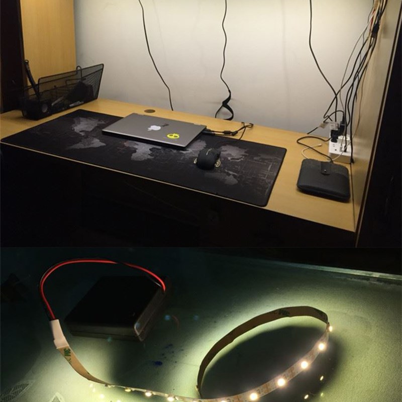 5V灯带LED灯条5V滴胶防水5VLED软灯带移动电源充电宝USB插头