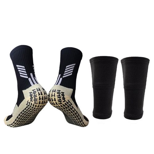 弹性足球插板口袋双层袜套成人大童款无底板套专业防滑运动袜子