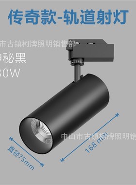 LED轨道灯10瓦20瓦30瓦服装店展厅家居背景墙艺术馆COB导轨灯射灯