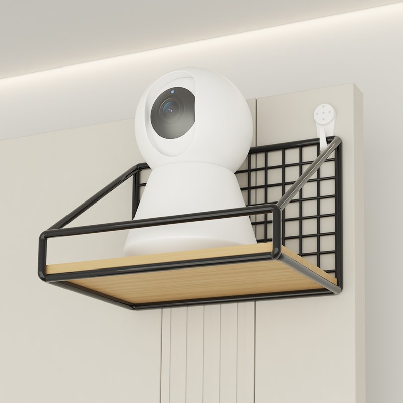 摄像头家用室外墙上室内置物架支架免打孔监控机架路由器收纳架子