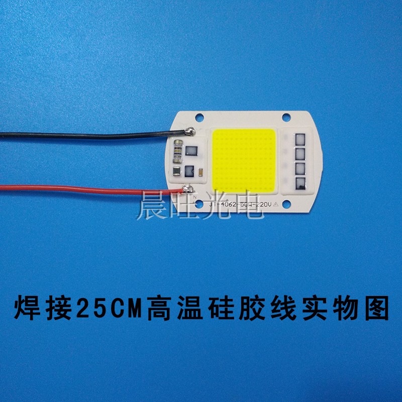 AC220V免驱动50W灯珠LED光源30W灯芯led投光灯芯片20W射灯路灯泡