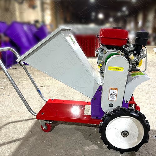 小型家用园林果园碎枝机便携式电动三轮车载铡草揉丝机新型4刀