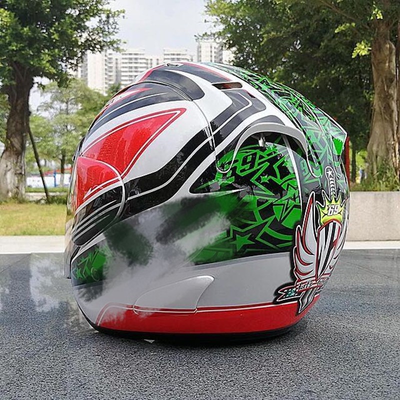 个性男女赛车电动车防炫防紫外线半盔摩托车头盔公路半罩式安全帽