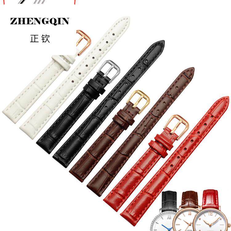 女士纤细小尺寸真皮手表带适配阿玛尼DW卡西欧CK天王飞亚达小红表