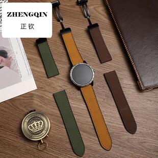 适用华为GT3手表带男疯马金属磁吸扣表带gt2/gt4荣耀小米22mm腕带