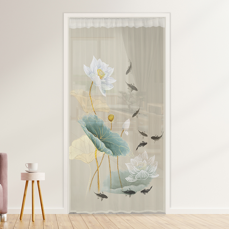 门帘家用夏季防蚊防蝇纱窗u帘卧室通风遮挡隐私免打孔网纱隔断帘