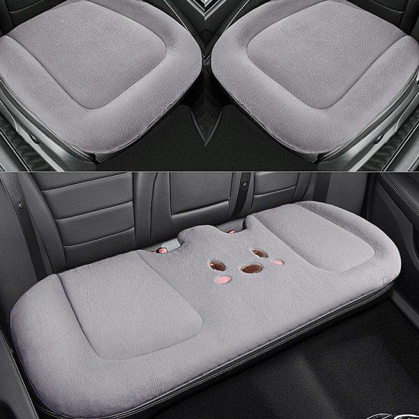 汽车坐垫冬季毛绒小车座垫单片后排新款座套座椅套冬款女士车内