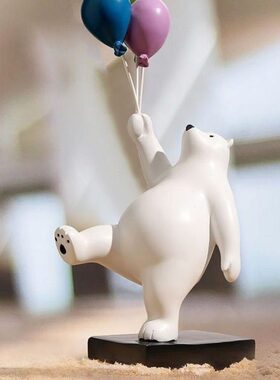 创意气球北极熊摆件北欧现代简约客厅摆件电视柜装饰品摆件小摆件