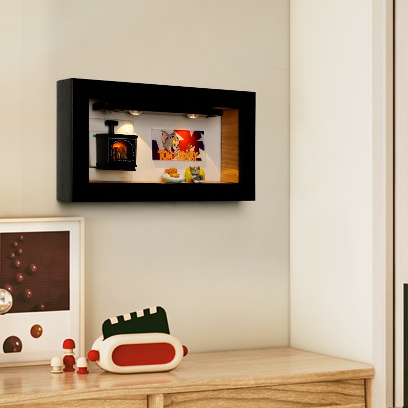 公牛开关遮挡遮丑装饰画猫和老鼠正泰插座边框套手办可定制小挂画