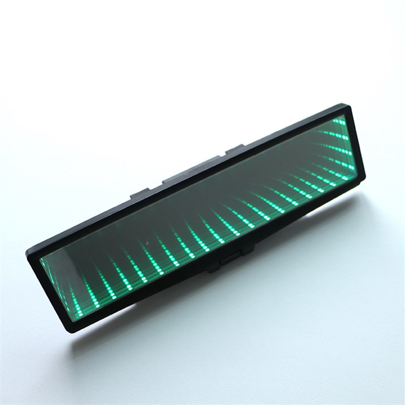 日系JDM改装汽车车内广角LED灯发光后视镜车室内辅助平面3D倒车镜