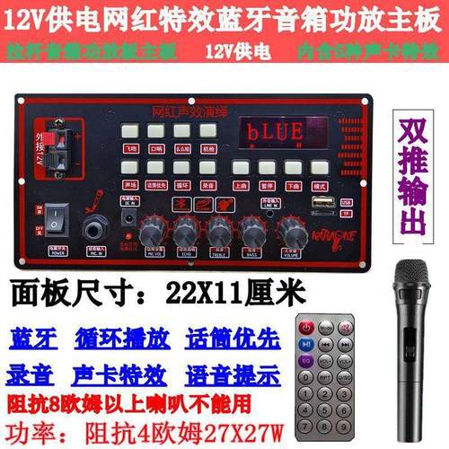 户外广场舞拉杆音箱功放主板12V锂电电瓶22