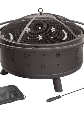 户外取暖火盆柴火炉烤火庭院取暖炉篝火firepit便携采暖炉