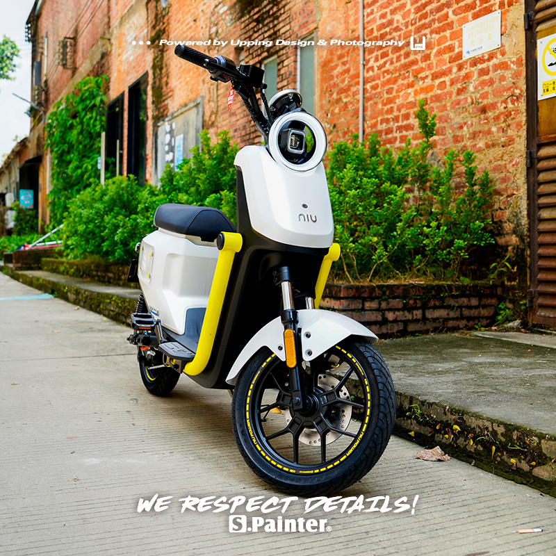 SP车贴原创小牛U2轮毂12寸装饰贴纸个性UQI2电动车轮防水反光贴