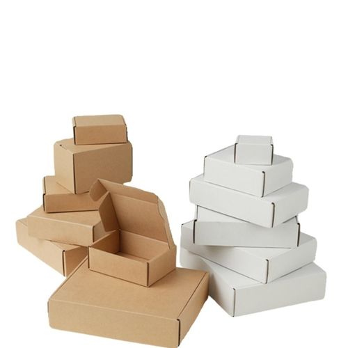 100个小号迷你长条形飞机盒长方形飞机盒折叠快递打包瓦楞纸纸箱
