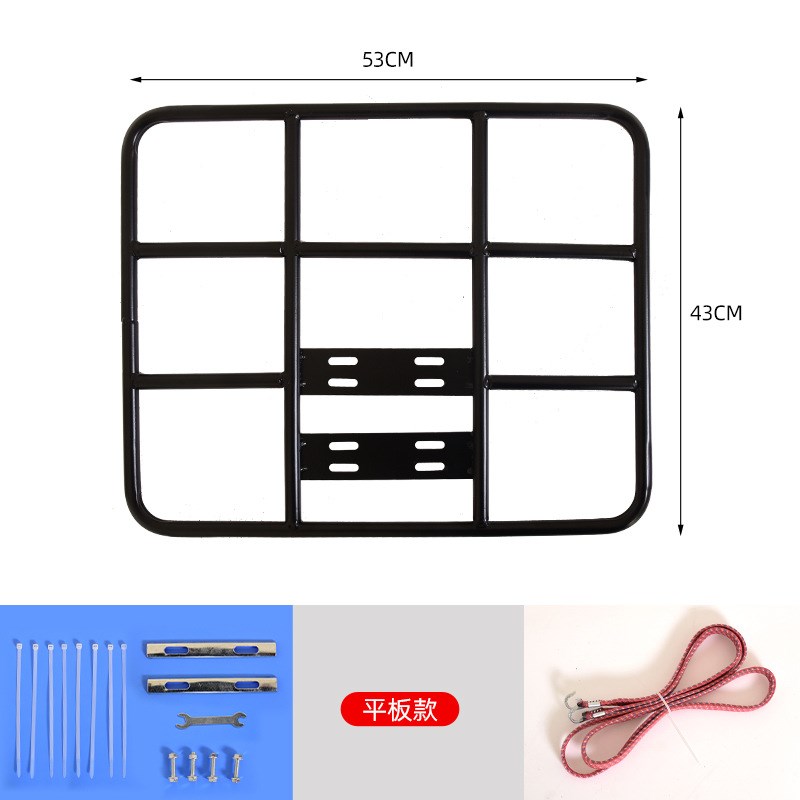 机车电动车外送后货架置物架托z盘固定底座送餐铁支架保温箱托架