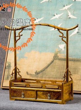 金丝楠木小叶桢楠毛笔架笔挂红木书桌摆件文房四宝书法笔架毛笔挂