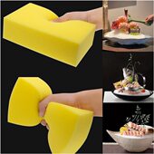 吸水海绵刺身海绵海鲜姿造垫底控水棉料理配件方块海绵珊瑚海绵块