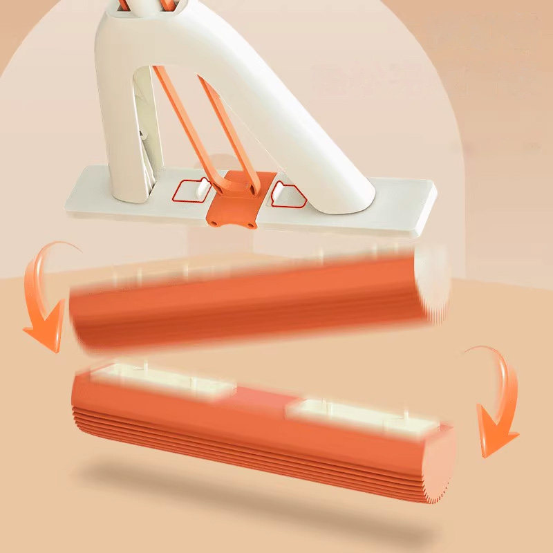 YULLZIOYE/跃芝棉拖把家用拖地卫生间对折海绵拖把大号吸水拖把