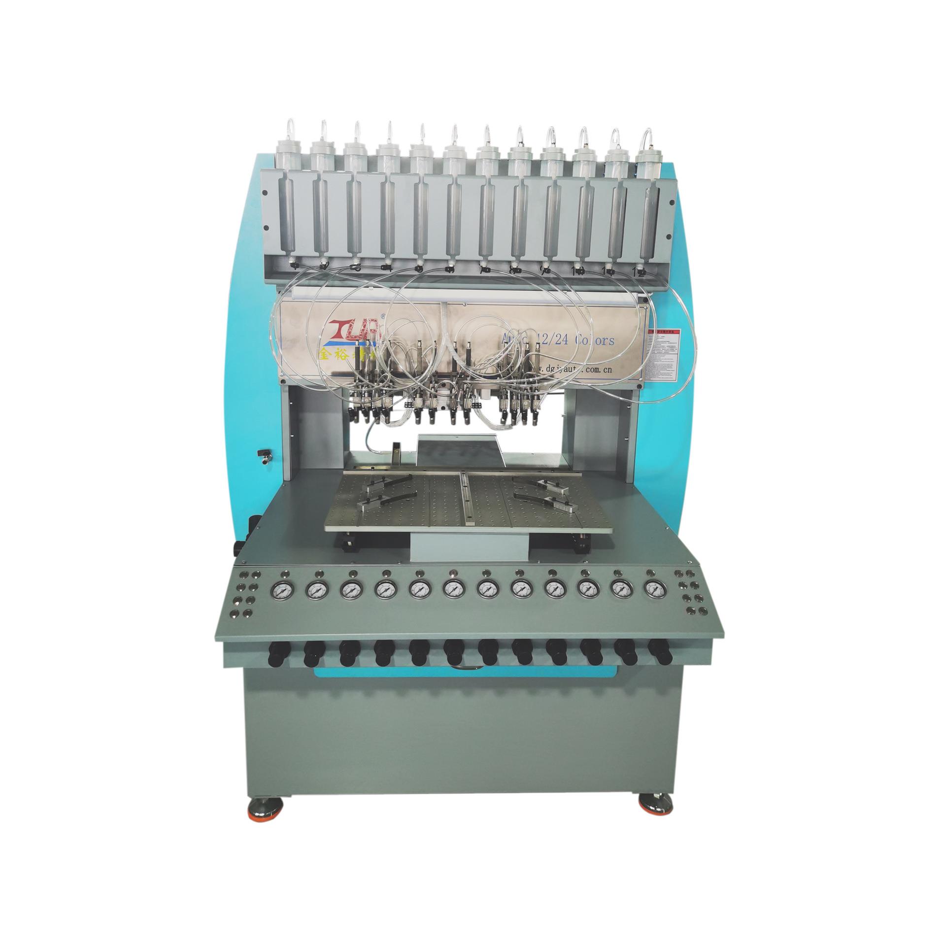 金裕自动硅胶点胶机 PVC滴胶设备 硅胶商标滴塑机实力工厂