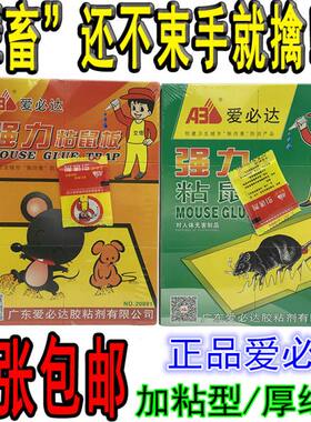 正品广东爱必达强力粘鼠板环保加粘老鼠贴硬纸加厚捕鼠灭鼠粘鼠胶