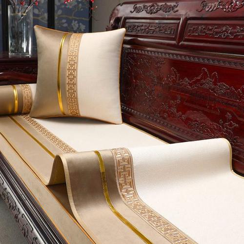 现代中式沙发坐垫套罩红木沙发垫防滑实木罗汉床垫子家用盖布盖巾